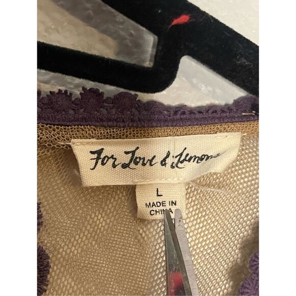 For Love & Lemons Temecula Maxi Dress Large Purple - Picture 3 of 5